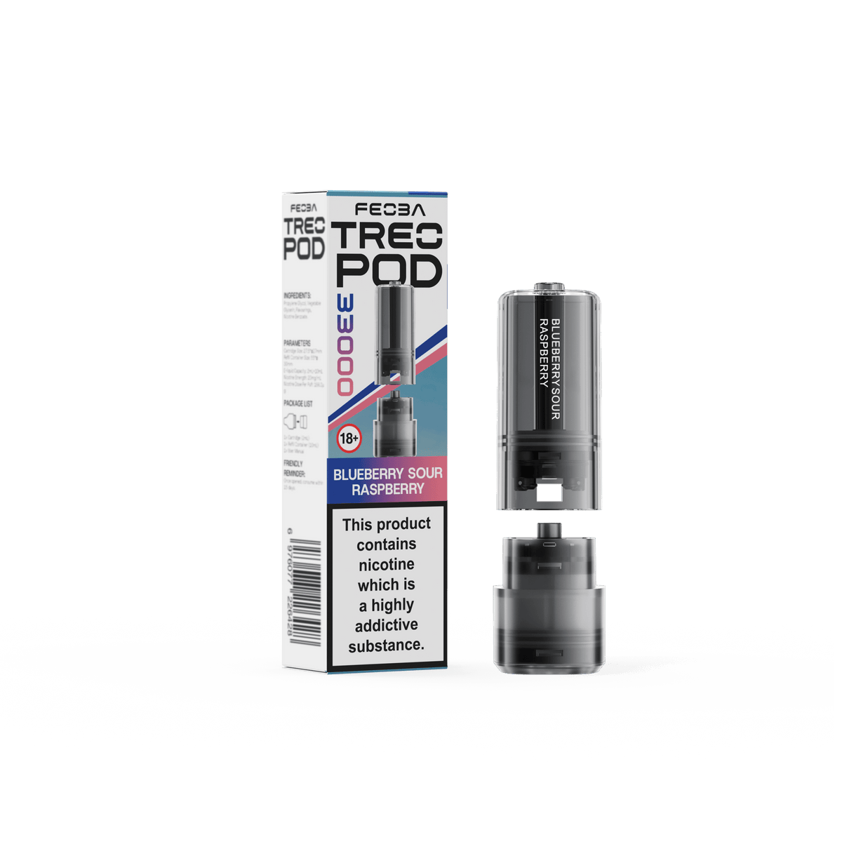 Buy Feoba Treo 33k Replacement Pods Box of 5 - Blueberry Sour Raspberry