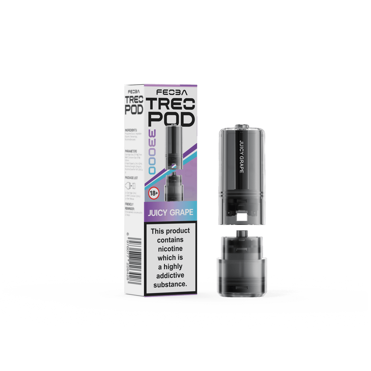 Buy Feoba Treo 33k Replacement Pods Box of 5 - Juicy Grape