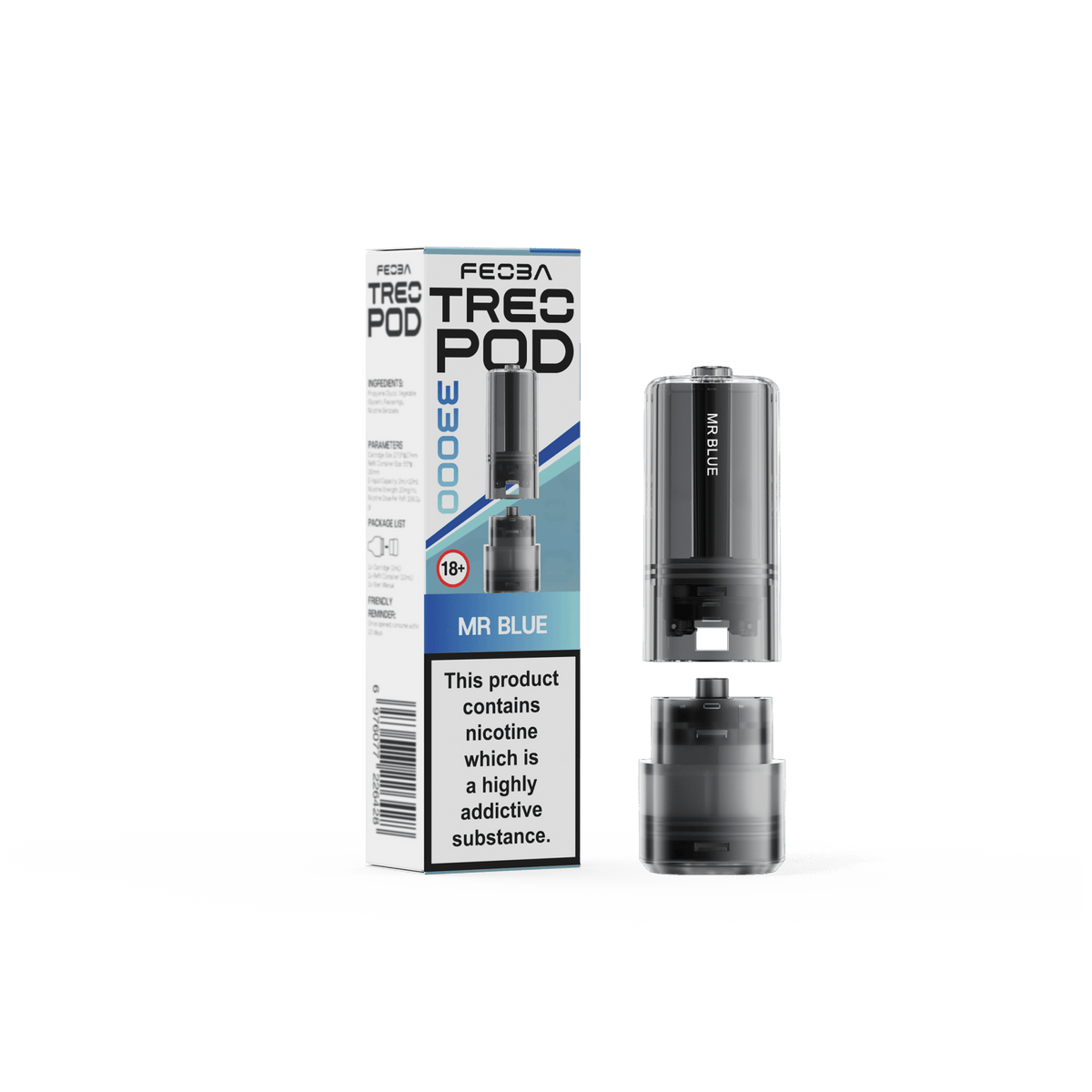 Buy Feoba Treo 33k Replacement Pods Box of 5 - Mr Blue