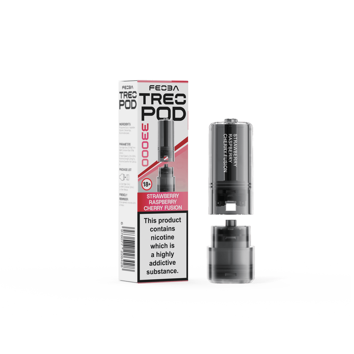 Buy Feoba Treo 33k Replacement Pods Box of 5 - Strawberry Raspberry Cherry Fusion