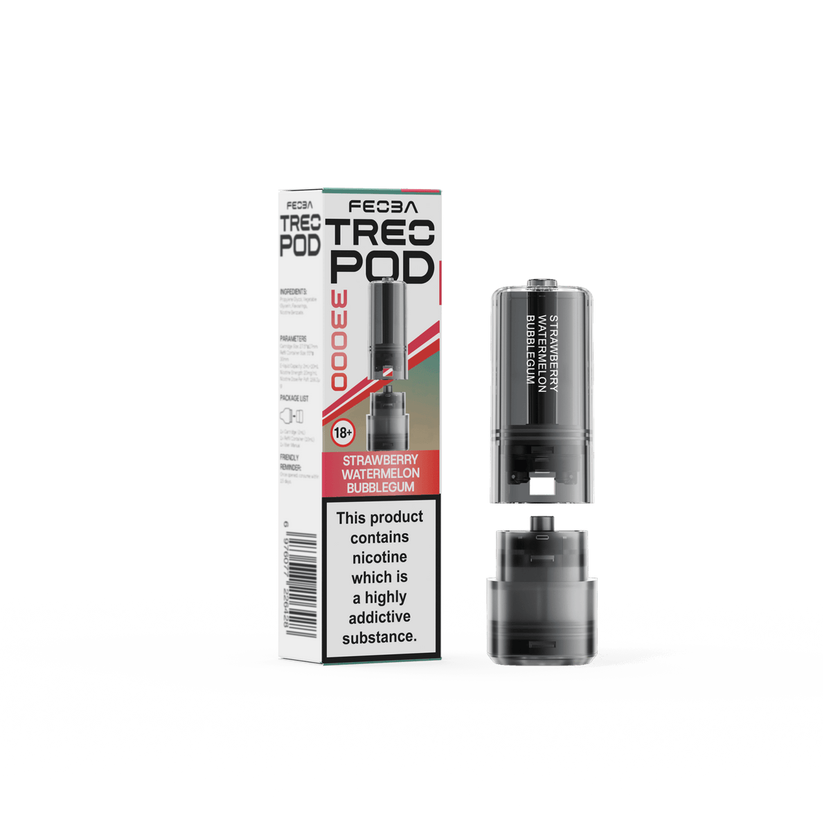 Buy Feoba Treo 33k Replacement Pods Box of 5 - Strawberry Watermelon Bubblegum