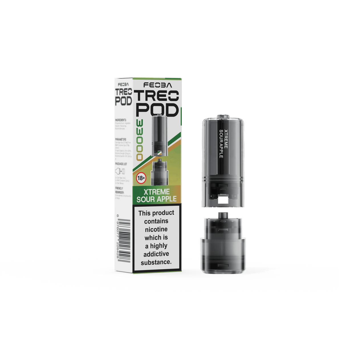 Buy Feoba Treo 33k Replacement Pods Box of 5 - Xtreme Sour Apple