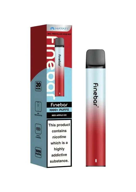 Buy Hayati Finebar 1000 Prefilled Pod Kit - Red Apple Ice