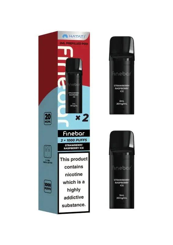 Buy Hayati Finebar 1000 Replacement Pods - Strawberry Raspberry Ice
