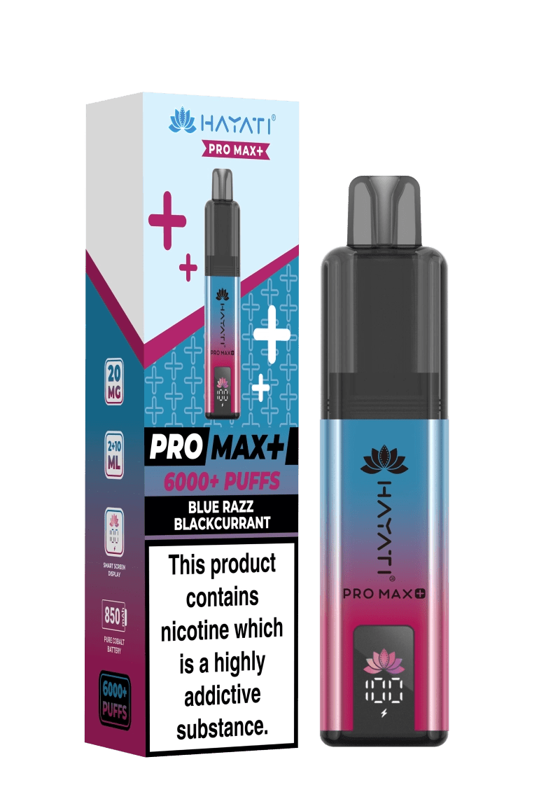 Buy Hayati Pro Max+ 6000 Vape Kit Box of 5 - Blue Razz Blackcurrant