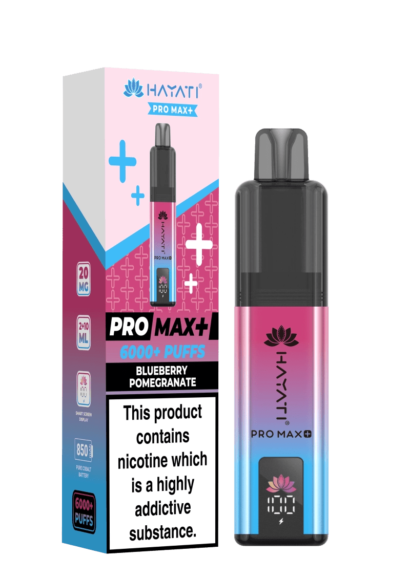Buy Hayati Pro Max+ 6000 Vape Kit Box of 5 - Blueberry Pomegranate