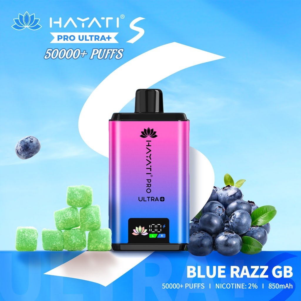 Buy Hayati Pro Ultra Plus S 50K Prefilled Pod Vape Kit hi - Blue Razz GB