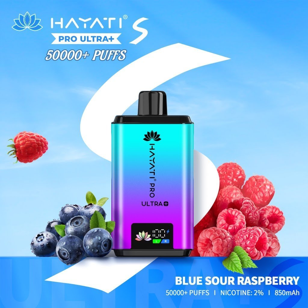 Buy Hayati Pro Ultra Plus S 50K Prefilled Pod Vape Kit hi - Blue Sor Raspberry