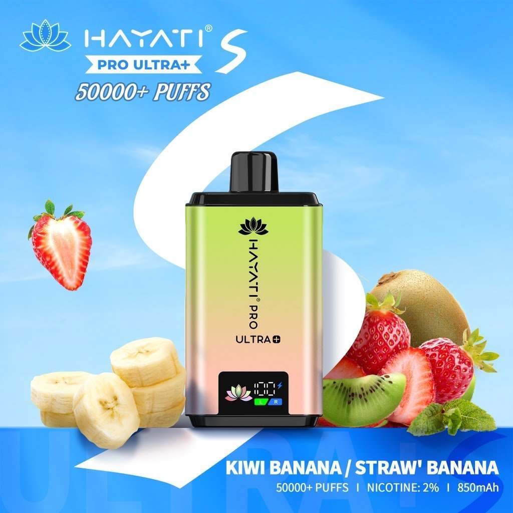 Buy Hayati Pro Ultra Plus S 50K Prefilled Pod Vape Kit hi - Kiwi Banana / Straw Banana