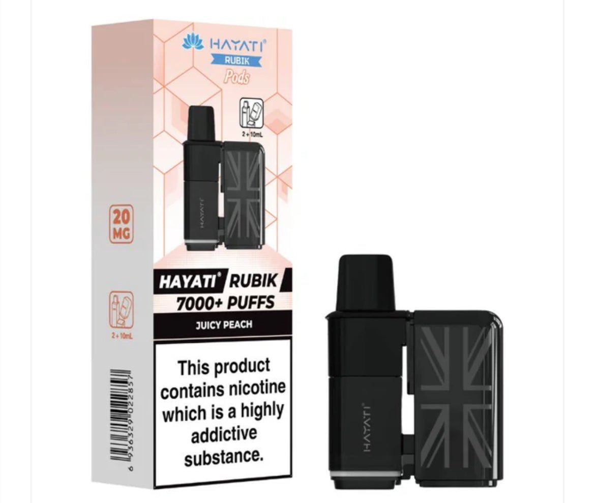 Buy Hayati Rubik 7000 Replacement Pods Pack of 5 - Juicy Peach