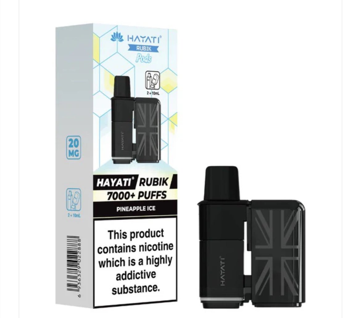 Buy Hayati Rubik 7000 Replacement Pods Pack of 5 - Pineapple Ice