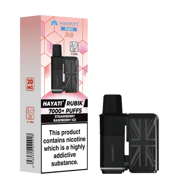 Buy Hayati Rubik 7000 Replacement Pods Pack of 5 - Strawberry Raspberry Ice