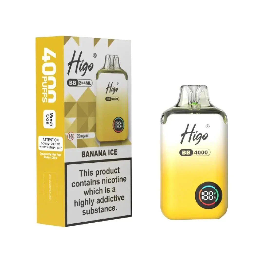 Buy Higo BB 4000 Vape Kit Box of 10 - Banana Ice