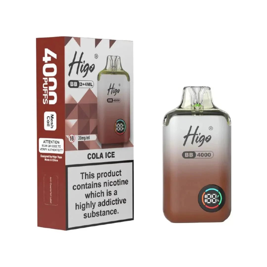 Buy Higo BB 4000 Vape Kit Box of 10 - Cola Ice