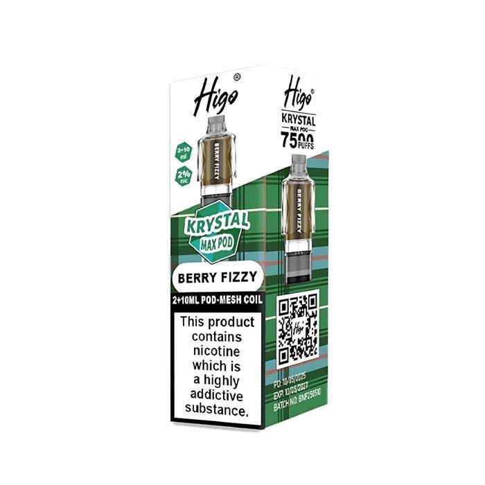 Buy Higo Krystal Max 7500 Prefilled Pods Pack of 5 - Berry Fizz