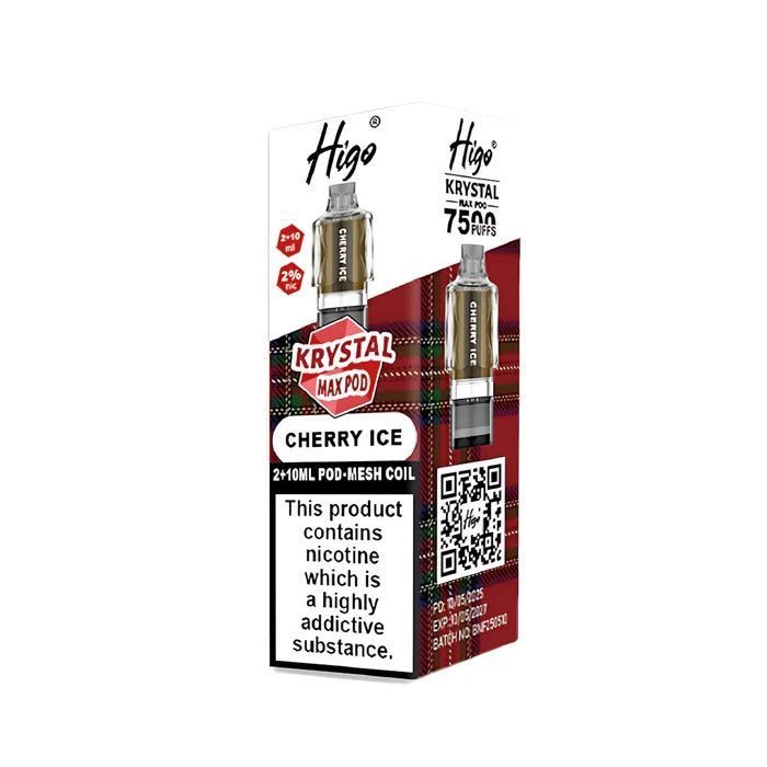Buy Higo Krystal Max 7500 Prefilled Pods Pack of 5 - Cherry Ice