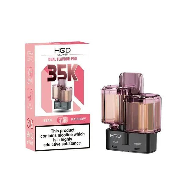Buy HQD Glow Air 35K Prefilled Pods - Bear/Rainbow