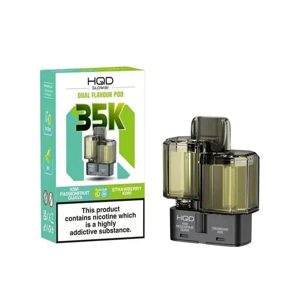 Buy HQD Glow Air 35K Prefilled Pods - Kiwi Passionfruit Guava/Strawberry Kiwi