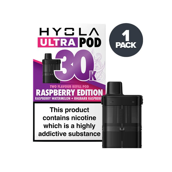Buy Hyola Ultra 30k Prefilled Pods pack of 5 - Raspberry Edition
