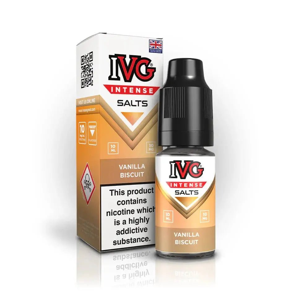 Buy IVG Intense Nic Salts | Box of 10 - Vanilla Biscuit