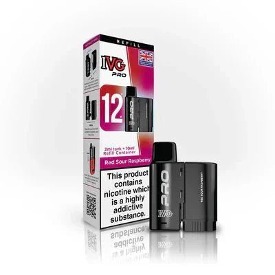 Buy IVG Pro 10K Replacement Pods - Pack of 5 - Red Sour Raspberry