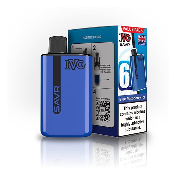 Buy IVG SAVR 3000 Prefilled Pod Vape Kit - Blue Raspberry Ice
