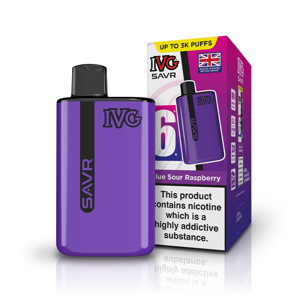 Buy IVG SAVR 3000 Prefilled Pod Vape Kit - Blue Sour Raspberry