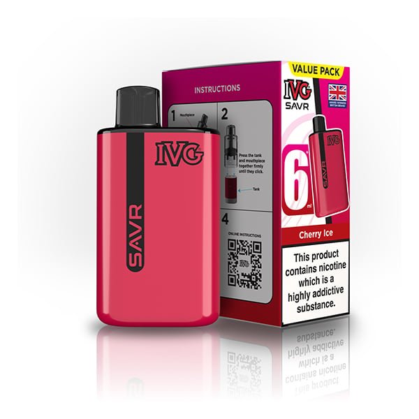 Buy IVG SAVR 3000 Prefilled Pod Vape Kit - Cherry Ice