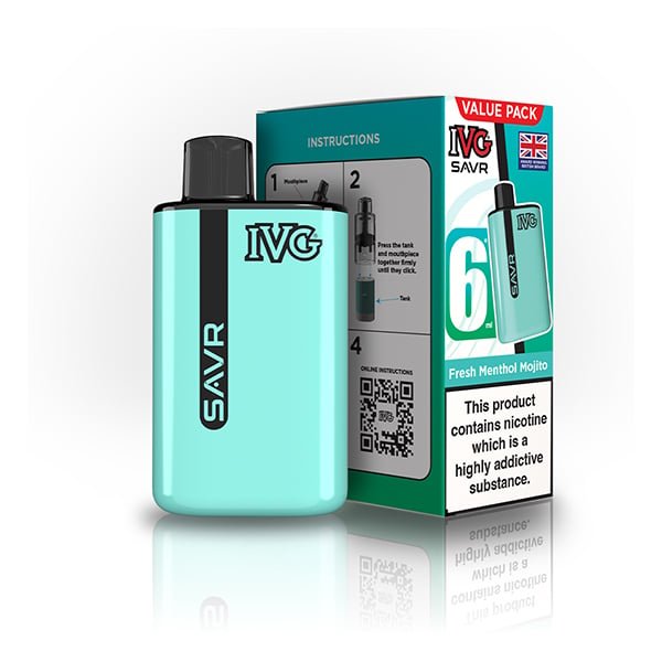 Buy IVG SAVR 3000 Prefilled Pod Vape Kit - Fresh Menthol Mojito