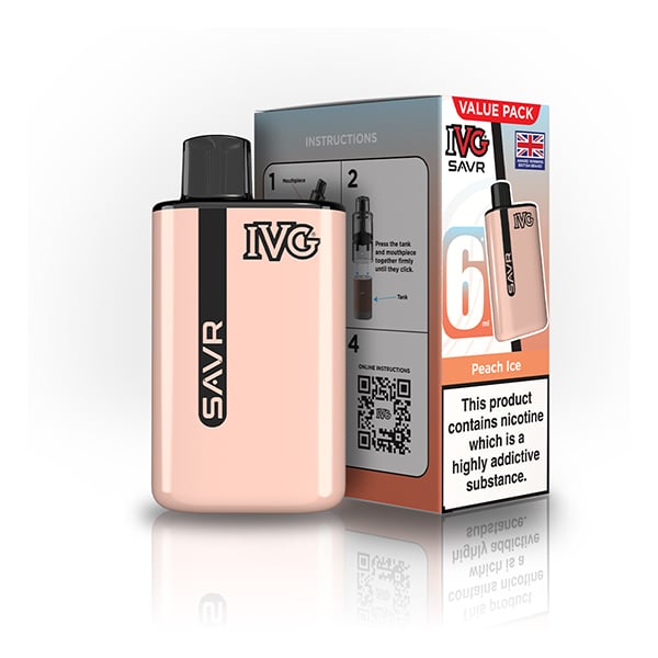 Buy IVG SAVR 3000 Prefilled Pod Vape Kit - Peach Ice