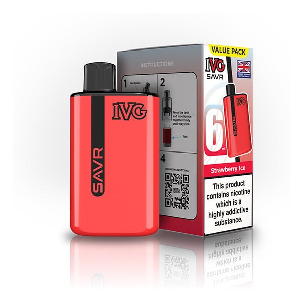 Buy IVG SAVR 3000 Prefilled Pod Vape Kit - Strawberry Ice