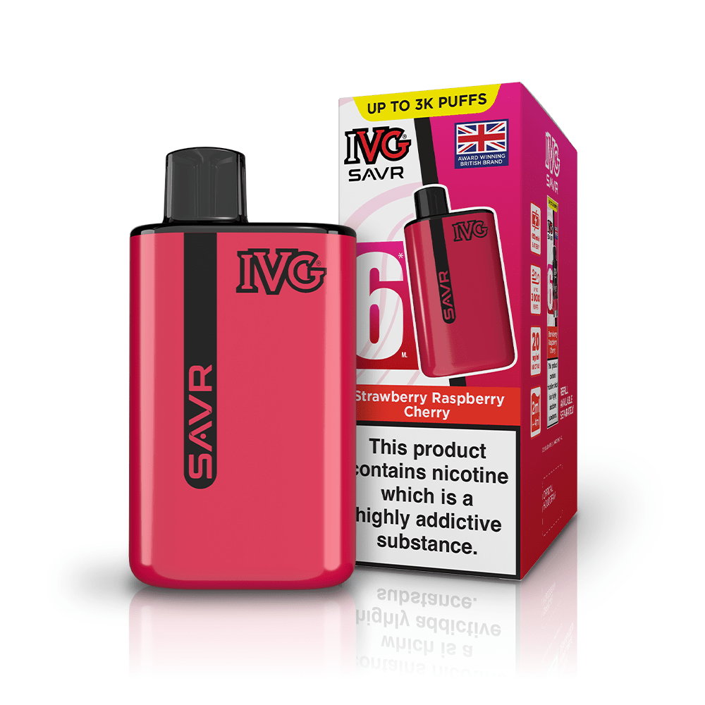 Buy IVG SAVR 3000 Prefilled Pod Vape Kit - Strawberry Raspberry Cherry