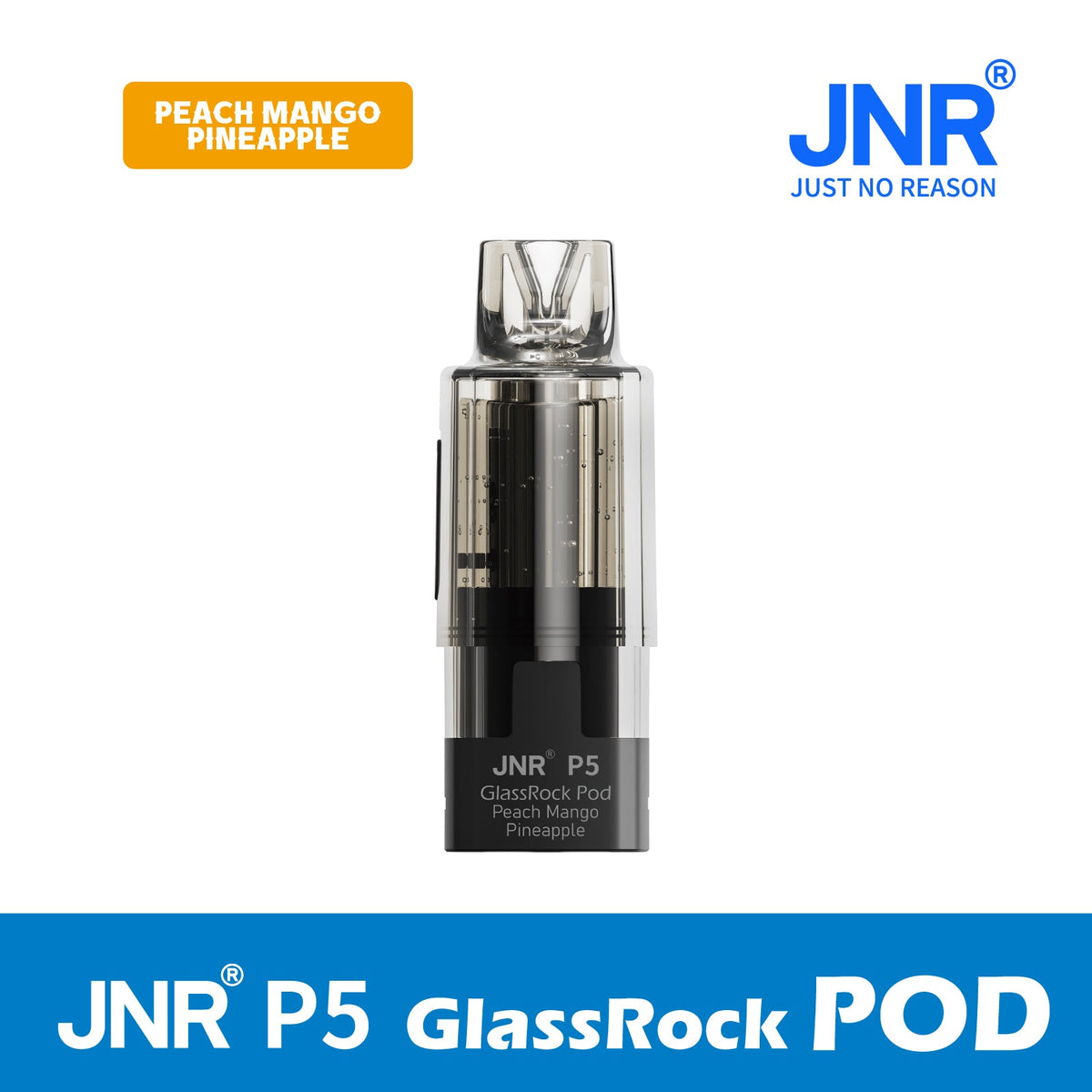 Buy JNR P5 Glass Rock Replacement Pods Pack of 10 - Peach Mango Pineapple