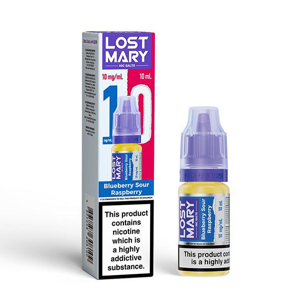 Buy Lost Mary Nic Salt 10ml E - Liquid Box of 10 - Blueberry Sour Raspberry