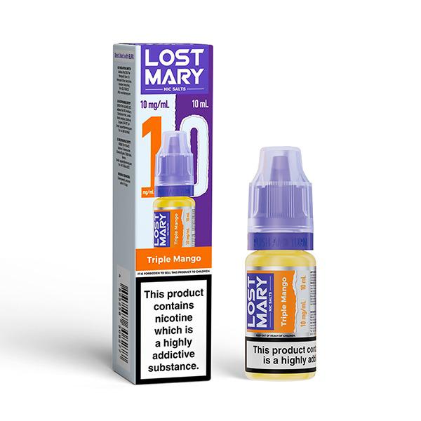 Buy Lost Mary Nic Salt 10ml E - Liquid Box of 10 - Triple Mango