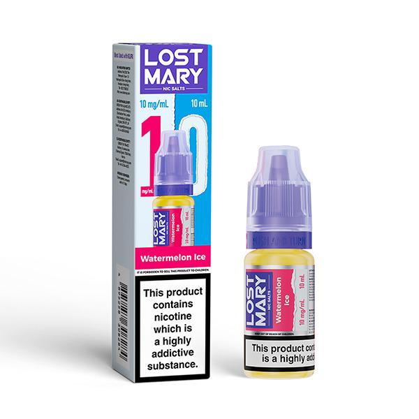 Buy Lost Mary Nic Salt 10ml E - Liquid Box of 10 - Watermelon Ice