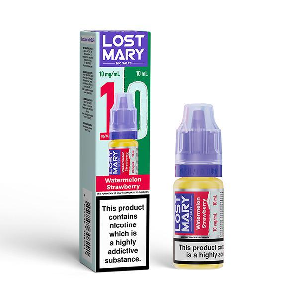 Buy Lost Mary Nic Salt 10ml E - Liquid Box of 10 - Watermelon Strawberry