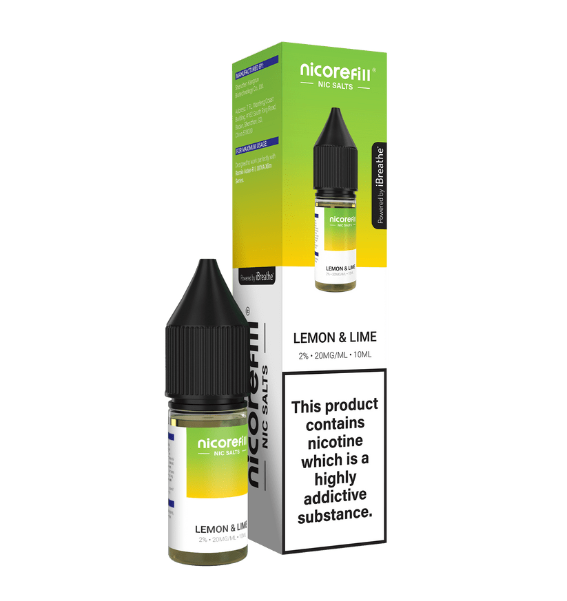 Buy Nicorefill Nic Salt 10ml E - Liquid Box of 10 - Lemon & Lime