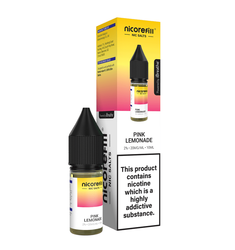 Buy Nicorefill Nic Salt 10ml E - Liquid Box of 10 - Pink Lemonade