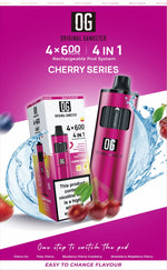 Buy OG Original Gangster 2400 4 in 1 Vape Device Pack of 5 - Cherry Series