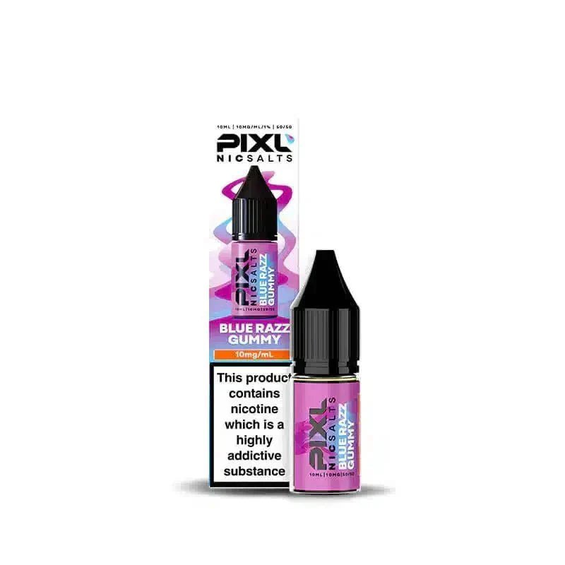 Buy PIXL Nic Salt 10ml E - Liquids Box of 10 - Blue Razz Gummy