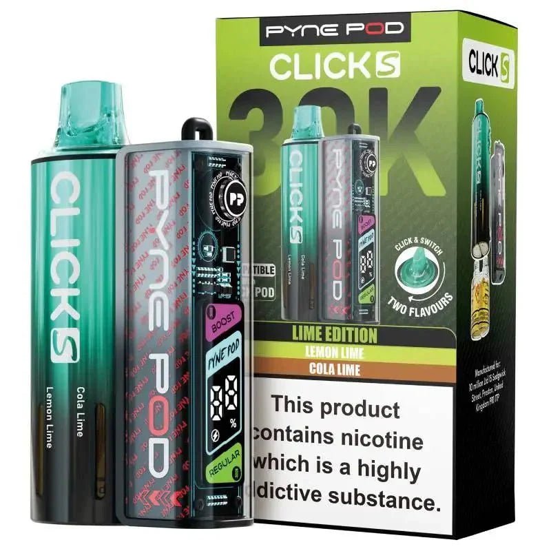 Buy Pyne Pod Click S 30K Pod Vape Kit Pack of 5 - Lime Edition