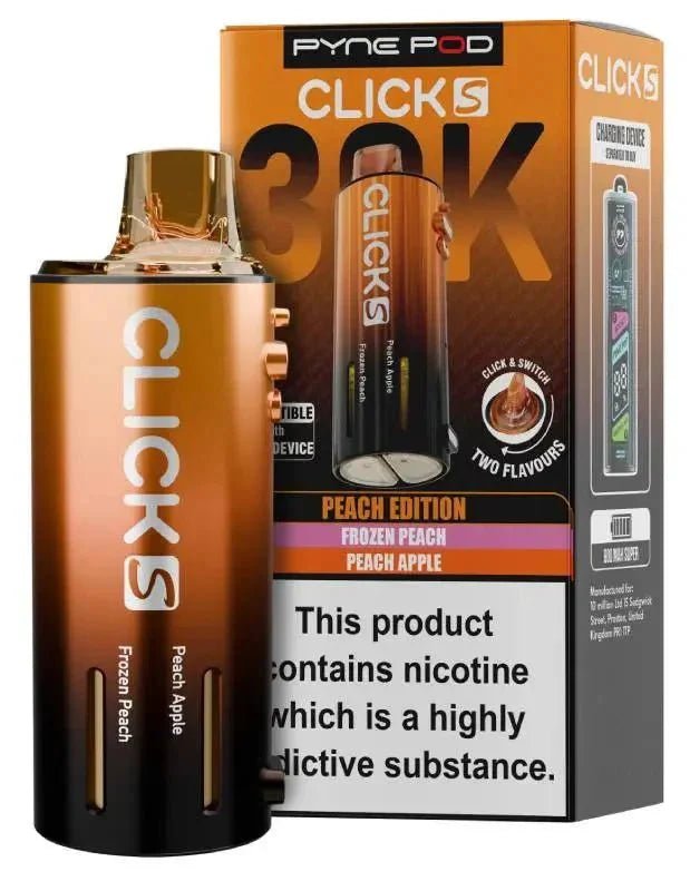 Buy Pyne Pod Click S 30K Replacement Pods Pack of 5 - Peach Edition
