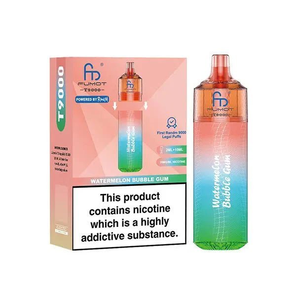 Buy R&M Fumot T9000 Prefilled Vape Pack of 5 - Watermelon BG