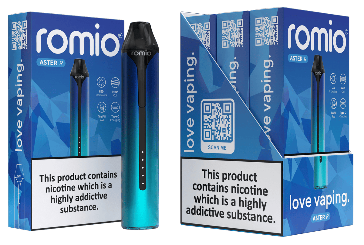 Buy Romio Aster R Refillable Pod Vape Kit - Arctic Night Blue