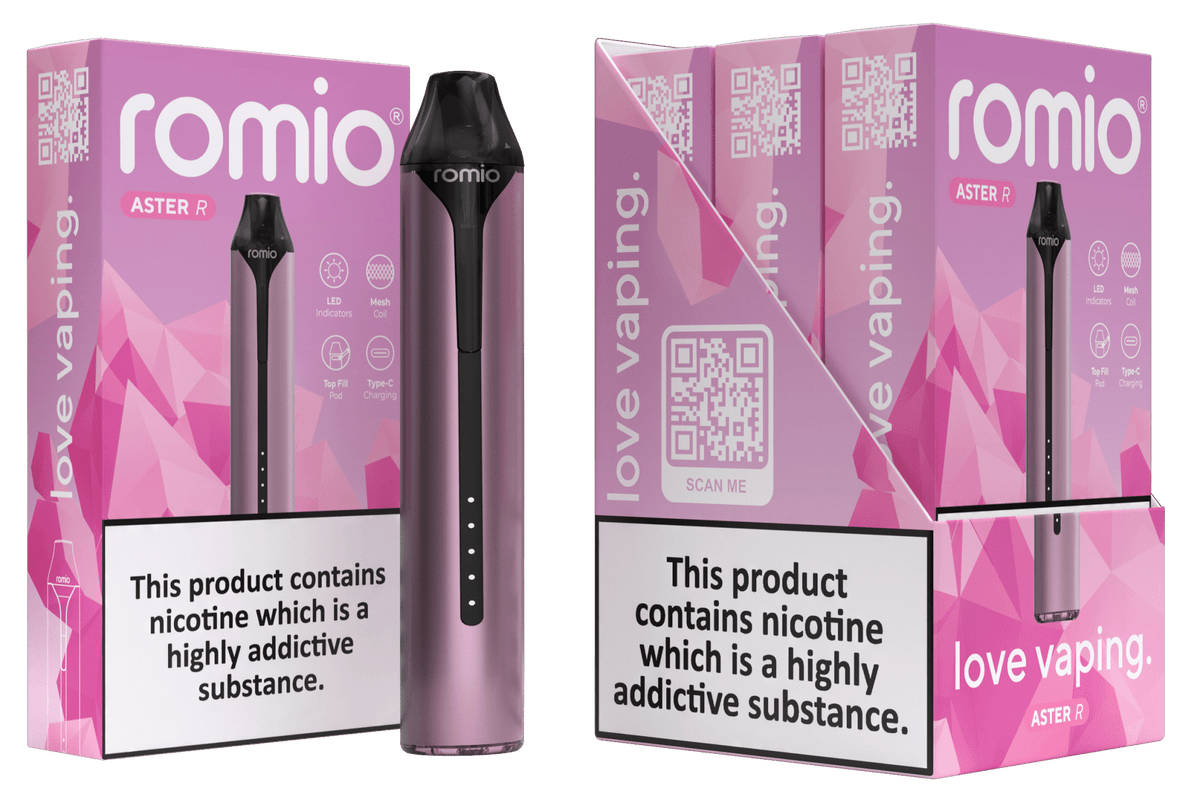 Buy Romio Aster R Refillable Pod Vape Kit - Champagne Pink