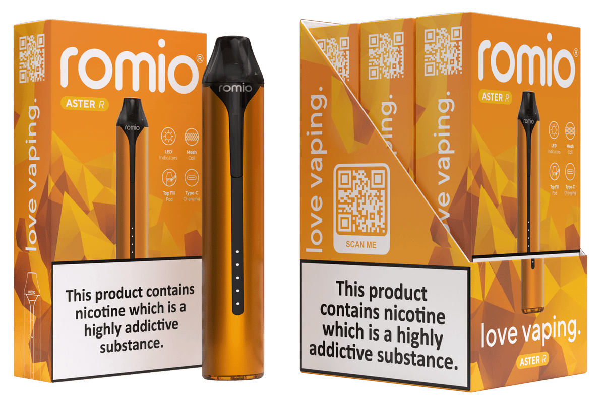 Buy Romio Aster R Refillable Pod Vape Kit - Orange