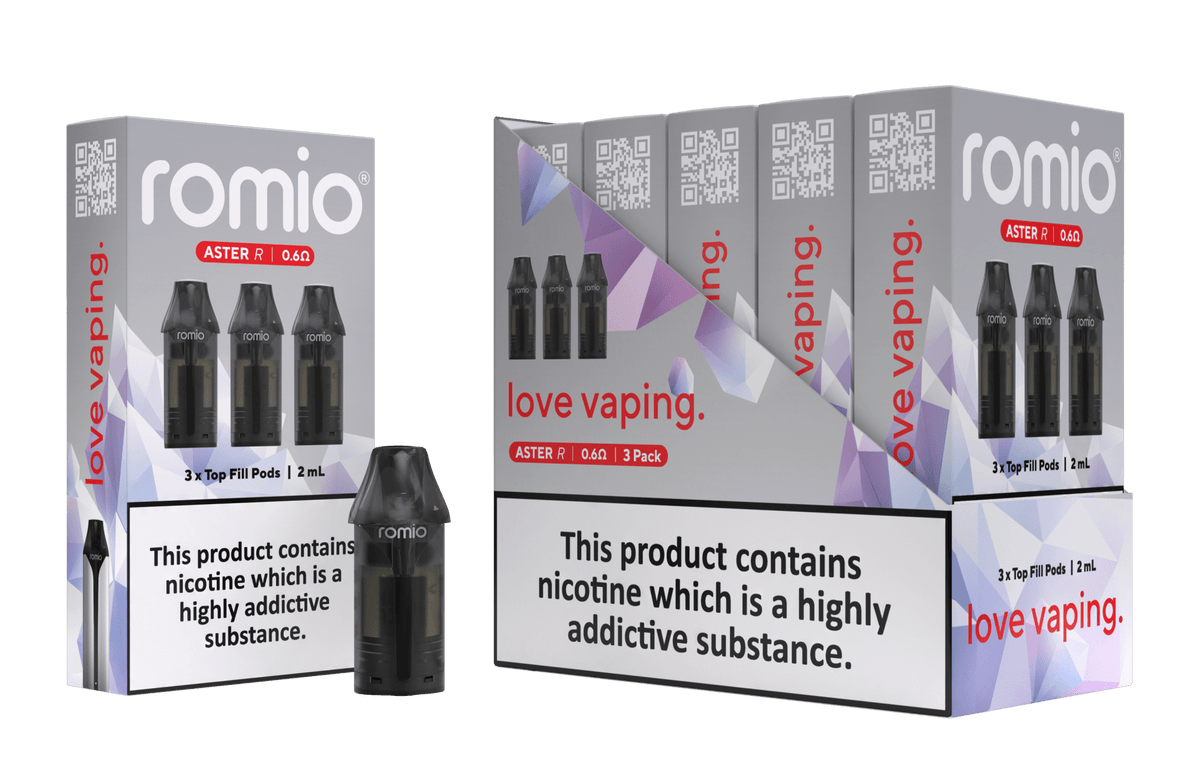 Buy Romio Aster R Replacement Pods Pack of 3 - 0.6ohm