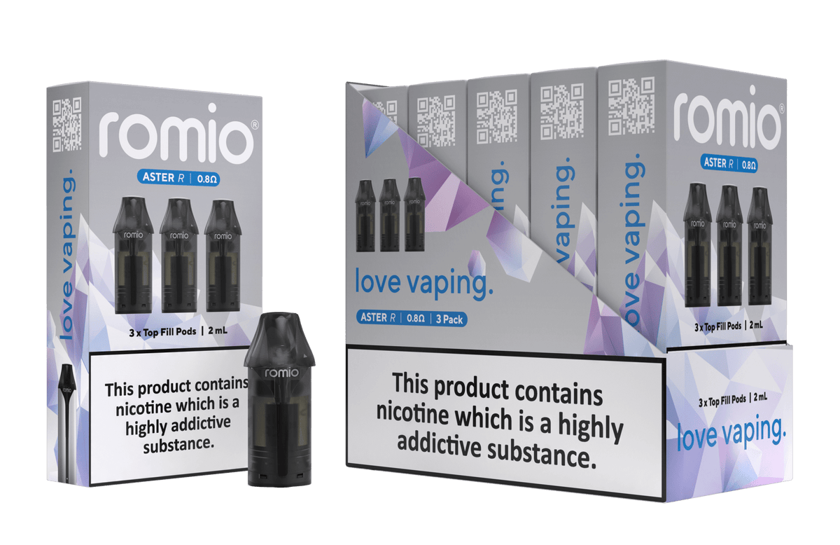 Buy Romio Aster R Replacement Pods Pack of 3 - 0.6ohm