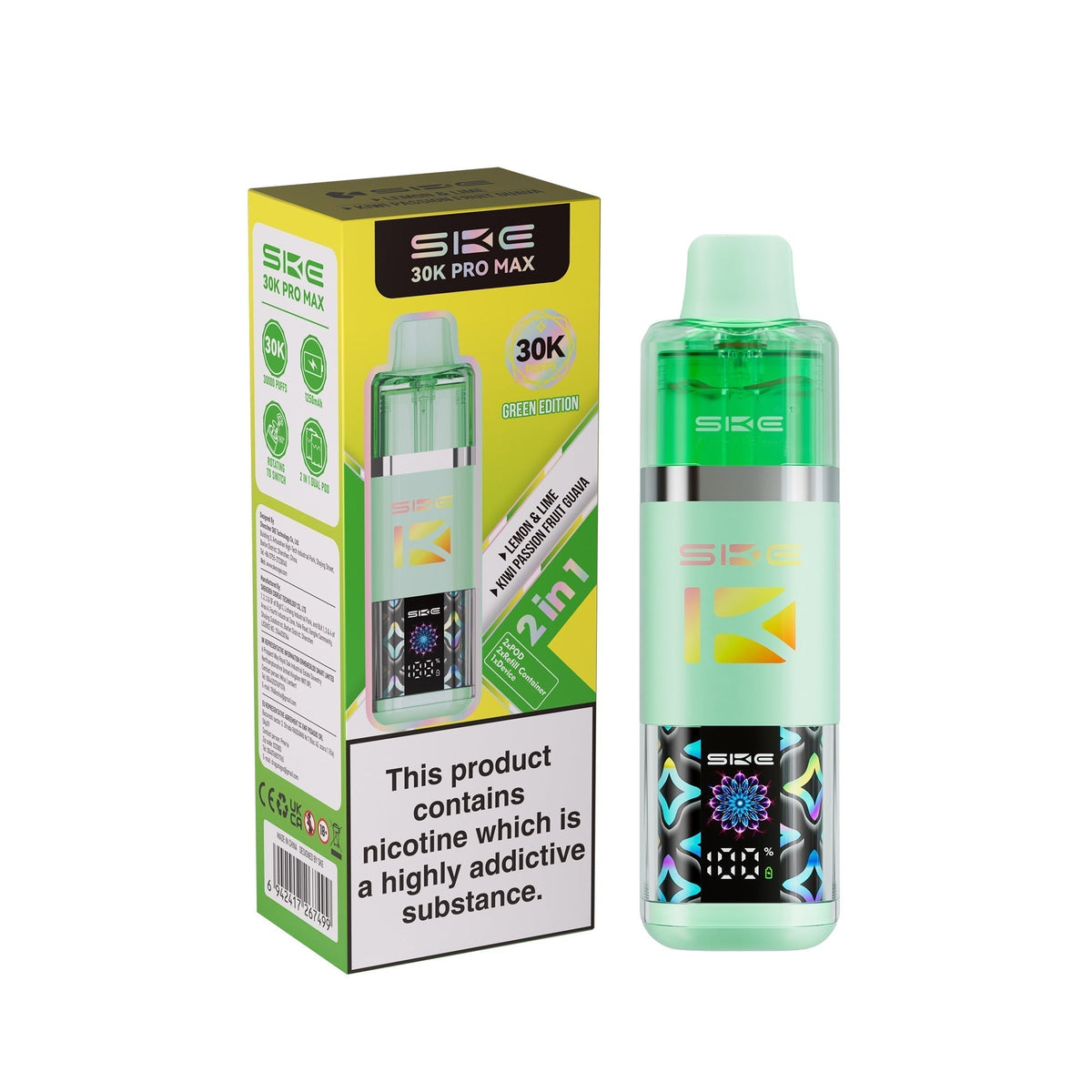 Buy SKE 30k Pro Max Vape Box of 5 - Green Edition